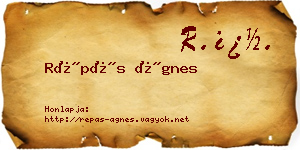Répás Ágnes névjegykártya